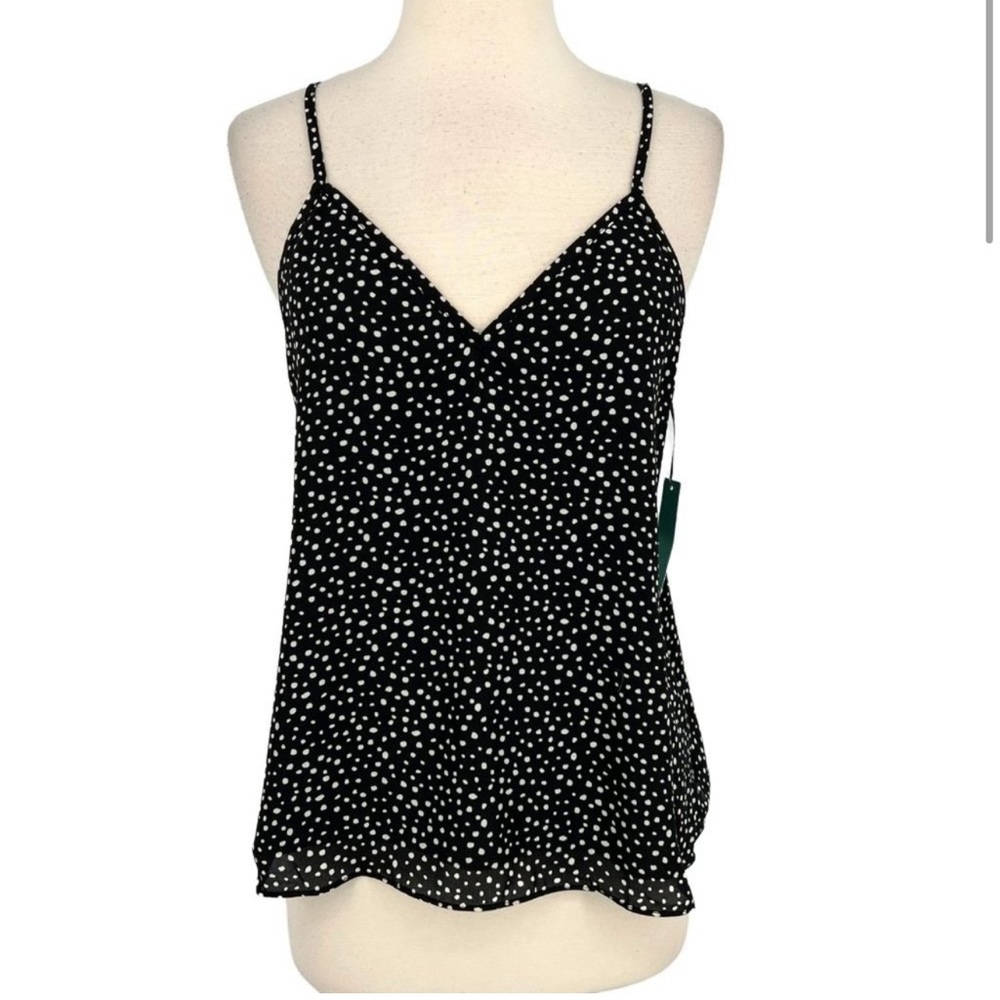 Abound Polka Dot Tank Top Black and White Size Small NWT
